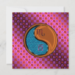 Scorpio & Wood Rooster Card