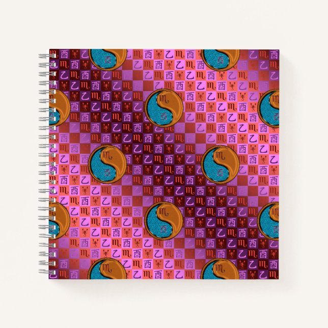 Scorpio & Wood Rooster Notebook (Front)