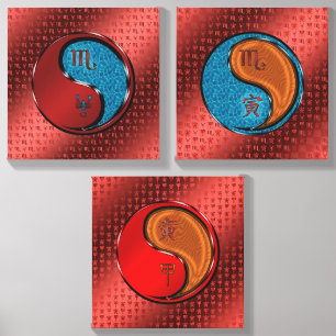 Scorpio & Wood Tiger Canvas Photo Tile