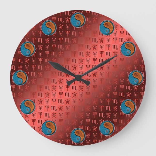 Scorpio & Wood Tiger Large Clock (Front)