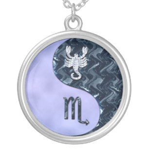 Scorpio Yin Yang Silver Plated Necklace