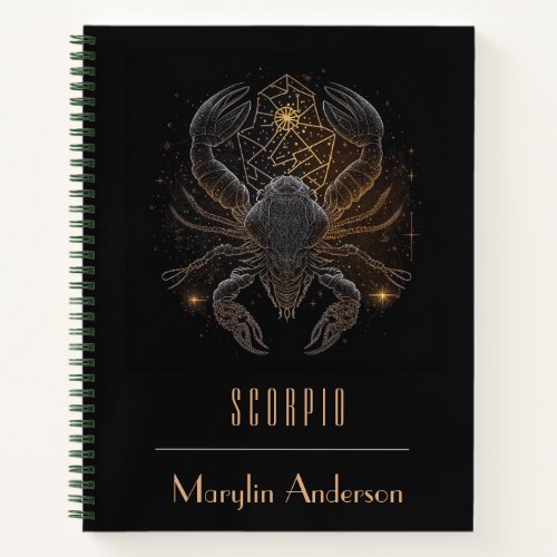 SCORPIO ZODIAC ASTROLOGY CONSTELLATION CUSTOM  NOTEBOOK