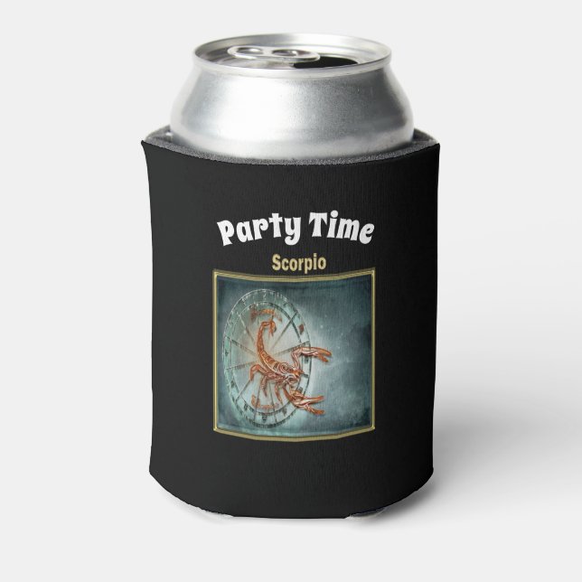 Scorpio Zodiac Astrology design Can Cooler (Can Back)