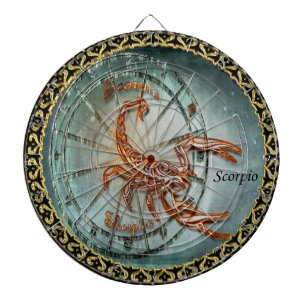 Scorpio Zodiac Astrology design Dart Board