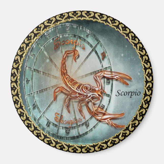 Scorpio Zodiac Astrology design Magnet (Front)