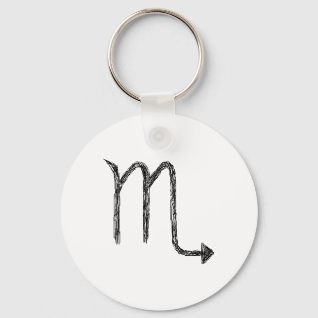 Scorpio. Zodiac Astrology Sign. Keychain (Front)