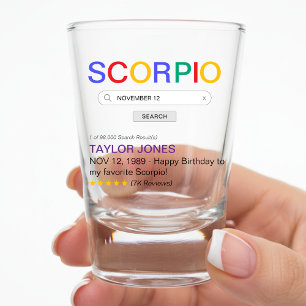 Scorpio Zodiac Astrology Website Search Result Shot Glass