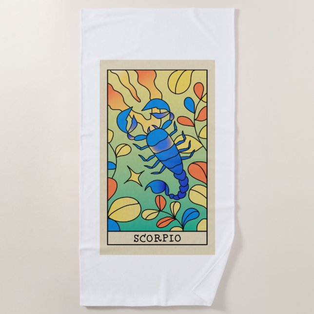 Scorpio Zodiac Beach Towel (Front)