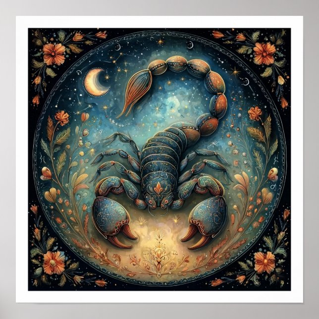 Scorpio Zodiac Birth Sign Astrology Celestial (Front)
