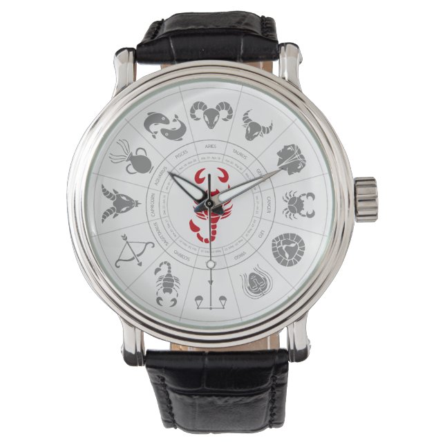 Scorpio Zodiac Birthday Gift Watch (Front)