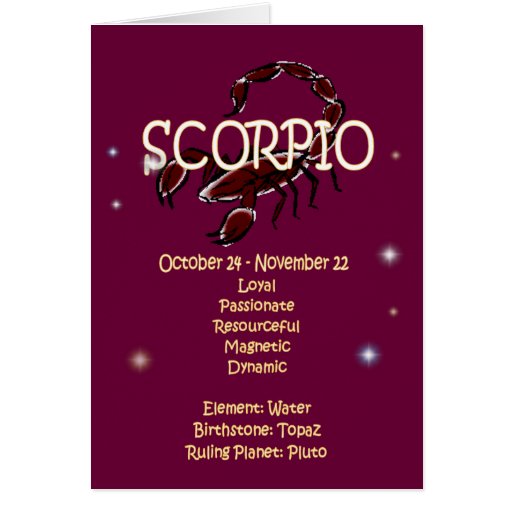 Scorpio Zodiac Birthday Greeting Card | Zazzle