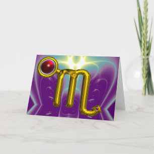 SCORPIO Zodiac Birthday Red Grenade Card