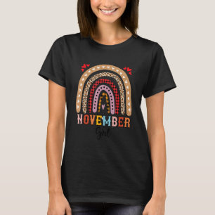 Scorpio Zodiac Born In November Girl Rainbow Birth T-Shirt