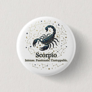 Scorpio Zodiac Button - scorpio zodiac sign