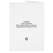 Scorpio Zodiac Cards (Back)