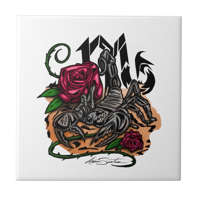 Scorpio - Zodiac Ceramic Tile (Front)