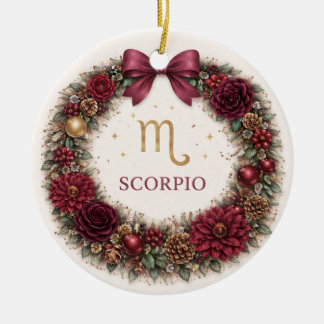 Scorpio Zodiac Christmas Ornament – Deep Winter Fl