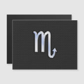 Scorpio Zodiac chrome like on black snake skin (Front/Back)
