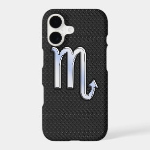 Scorpio Zodiac Chrome Like on Snake Skin Style iPhone 17 Case