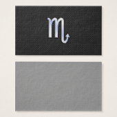 Scorpio Zodiac chrome like Sign black snake skin (Front & Back)
