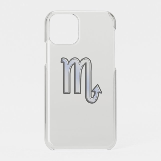 Scorpio Zodiac chrome like Sign black snake skin Uncommon iPhone Case (Back)