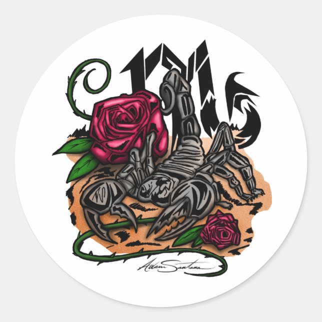 Scorpio - Zodiac  Classic Round Sticker (Front)