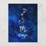 Scorpio Zodiac Constellation Blue Galaxy Celestial Postcard