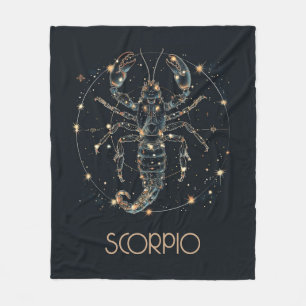Scorpio Zodiac Constellation Fleece Blanket