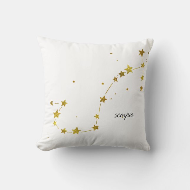 Scorpio Zodiac  Constellation Throw Pillow (Front)