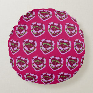 Scorpio Zodiac Coquette Heart Birthday Cake Round Pillow