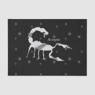 Scorpio Zodiac Design Black Tissue Paper