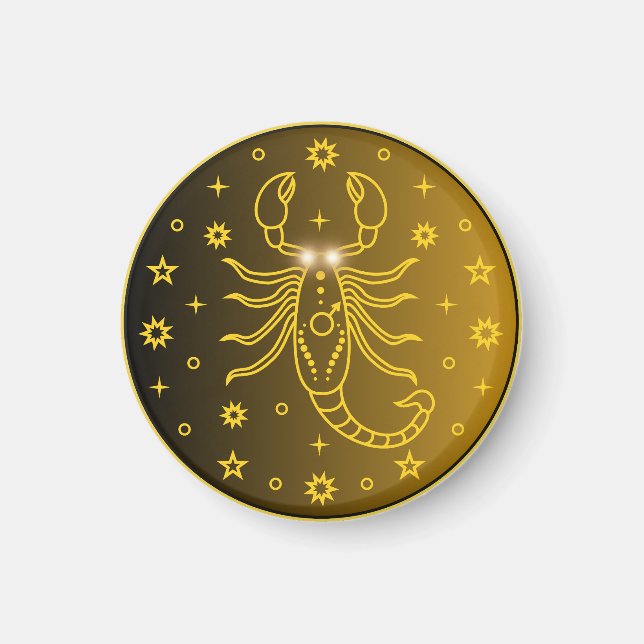 Scorpio Zodiac Emblem | Minimal Celestial Symbol Magnet (Front)