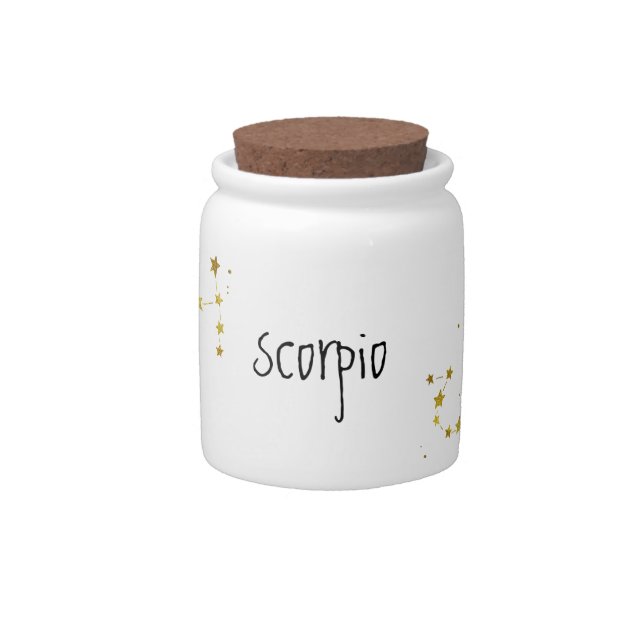 Scorpio Zodiac Gift Candy Jar (Front)