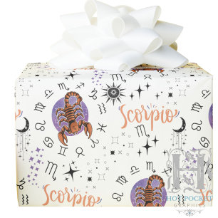 Scorpio Zodiac Gift Wrapping Paper
