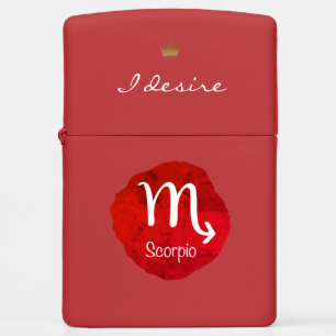 Scorpio Zodiac I Desire Zippo Lighter