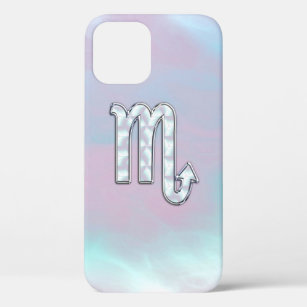 Scorpio Zodiac in Mother of Pearl Style iPhone 12 Case