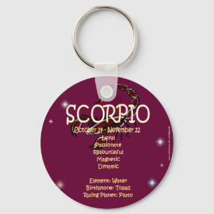 Scorpio zodiac keychain
