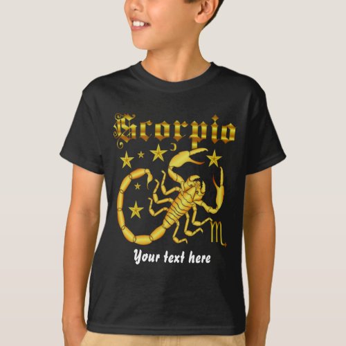 Scorpio_Zodiac Kids All Styles Dark Design_2 T_Shirt