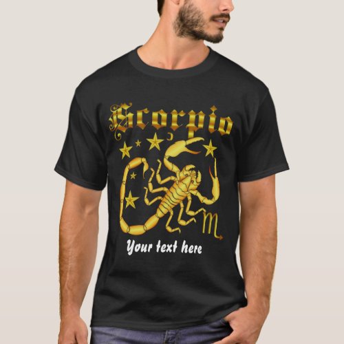 Scorpio_Zodiac Men All Styles Dark Design_2 T_Shirt