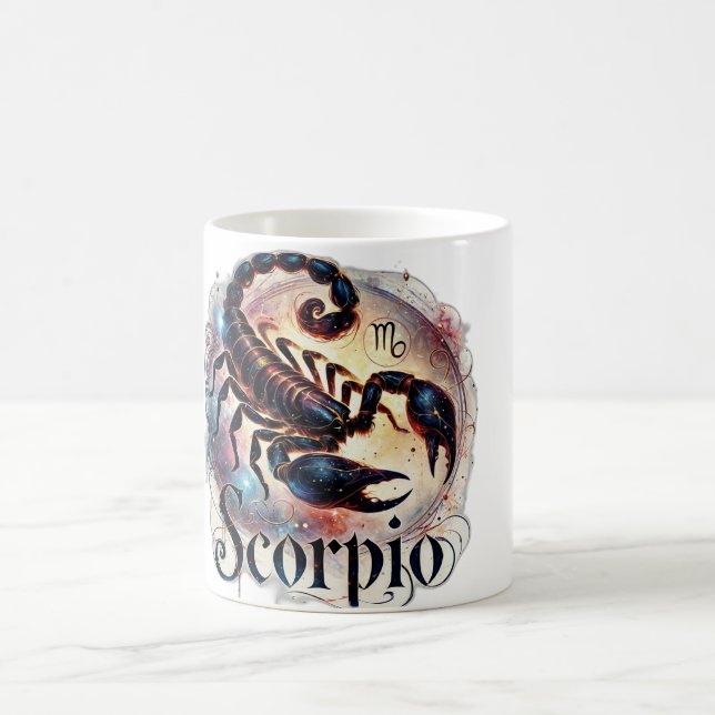 Scorpio Zodiac Mug – Intense & Mystical Design ♏🔥 (Center)