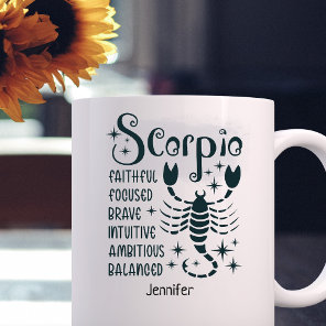 Scorpio Zodiac Personalized Traits Horoscope  Coffee Mug