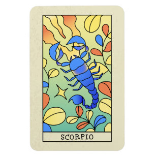 Scorpio Zodiac Sign Abstract Art Vintage  Magnet