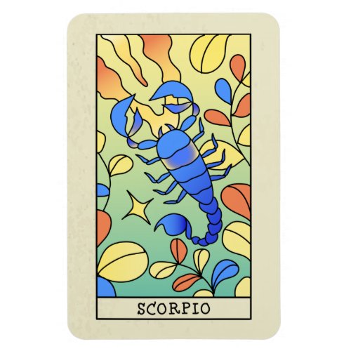 Scorpio Zodiac Sign Abstract Art Vintage  Magnet