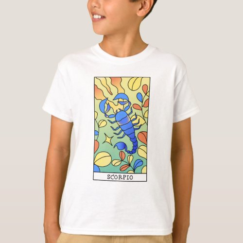 Scorpio Zodiac Sign Abstract Art Vintage T_Shirt