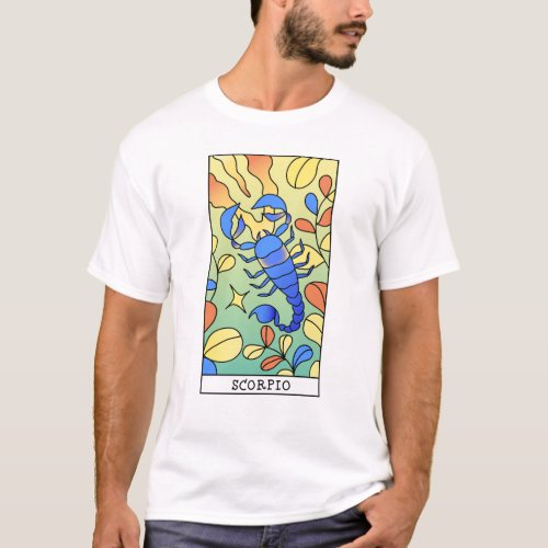 Scorpio Zodiac Sign Abstract Art Vintage  T_Shirt