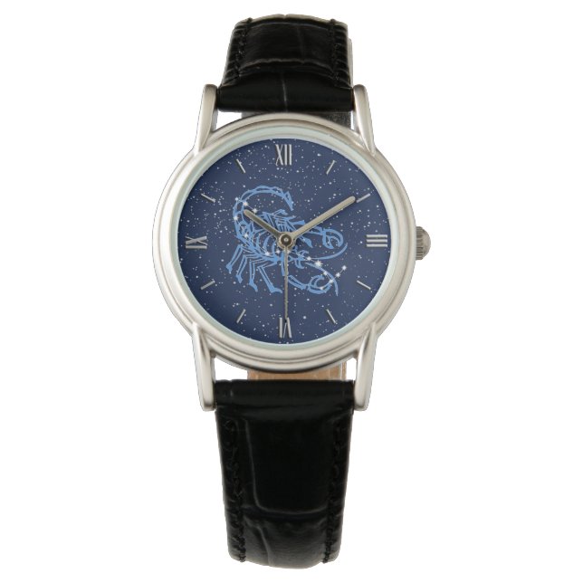 Scorpio Zodiac Sign and Constellation Watch (Front)