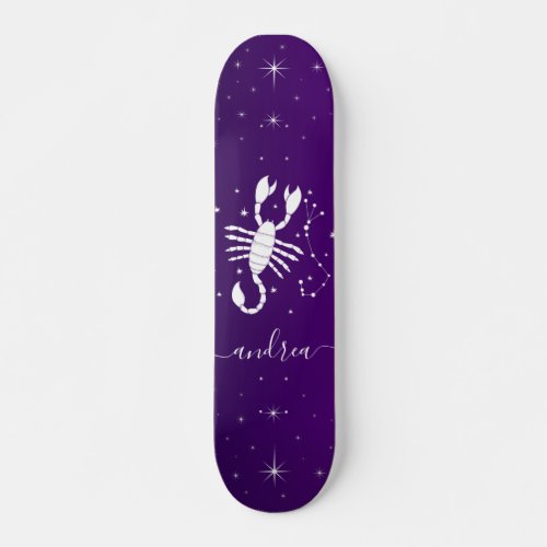 Scorpio Zodiac Sign Astrology Purple Horoscope Skateboard