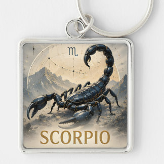 Scorpio Zodiac Sign Birthday Astrology Gift Keychain