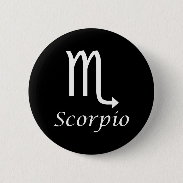 'Scorpio' Zodiac Sign Button (Front)
