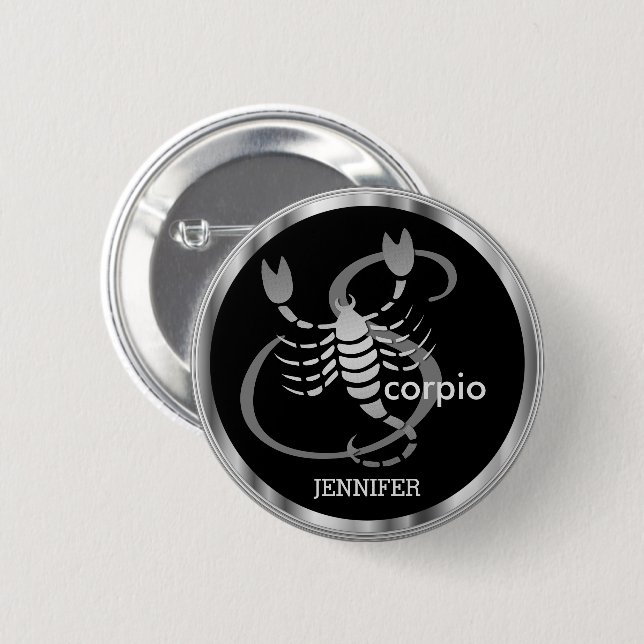 Scorpio ♏ - Zodiac Sign Button (Front & Back)